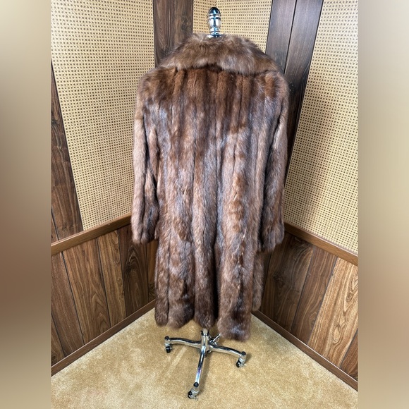 VINTAGE BERGDORF GOODMAN FULL LENGTH RUSSIAN SABLE FUR COAT JACKET SMALL - Picture 5 of 12